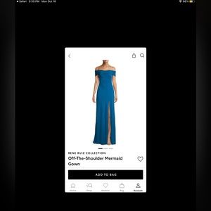 Beautiful off the shoulder gown